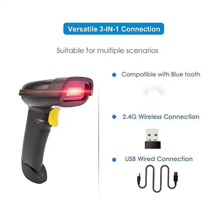 1D 2D QR Barcode Scanner Wireless and Wired