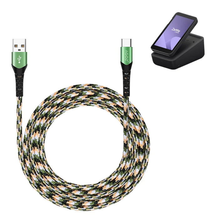 USB-C Fast Charger Cable for Zettle Terminal Dock