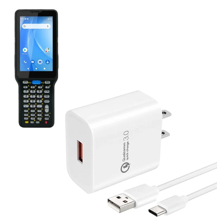 Wall Charger USB-A to USB-C Cable for Unitech HT730/Plus Scanner