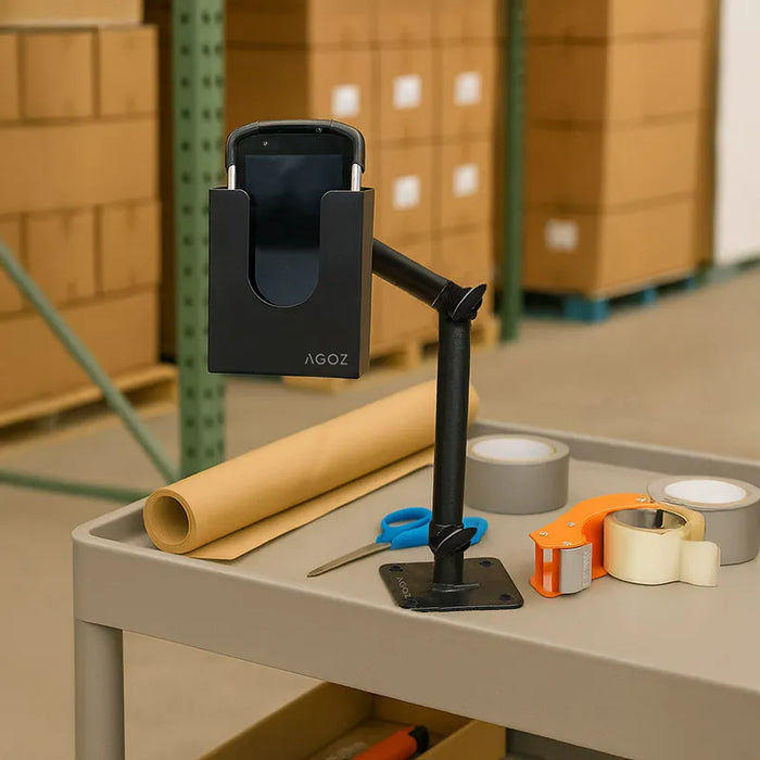 Zebra TC52ax Rugged Swing Arm Mount with Adjustable Scanner Holder