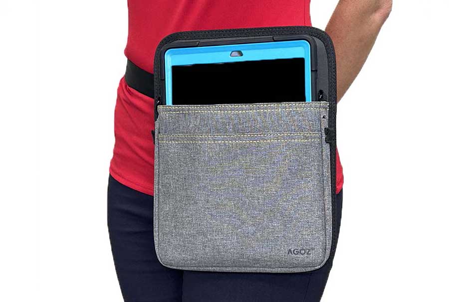 Étui de transport pour tablette robuste avec ceinture de taille