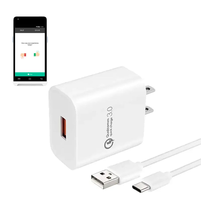 Wall Charger & USB-C Cable for Valor VP550E POS Terminal