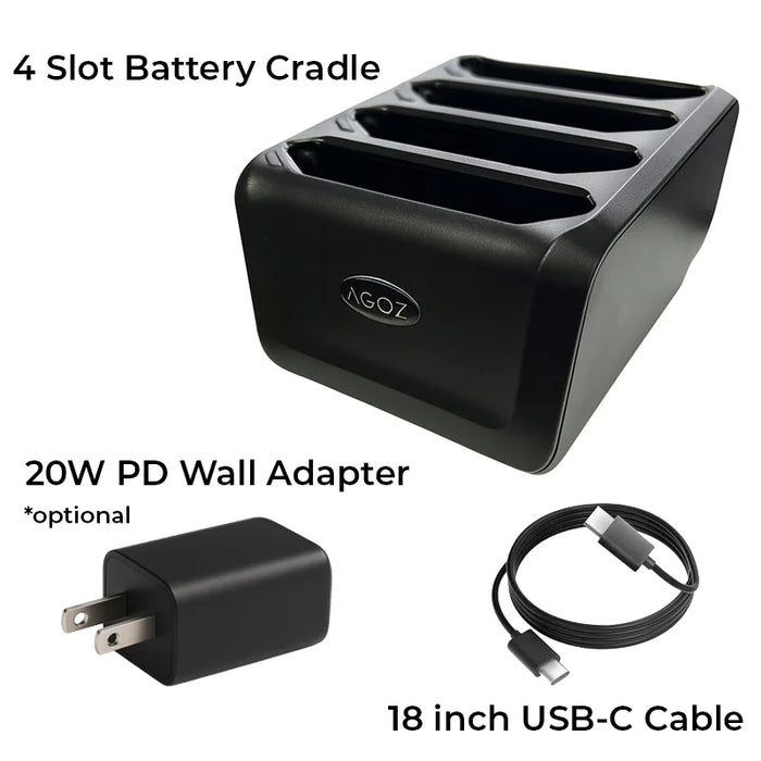 4-Slot Zebra TC72 Scanner Battery Charger Cradle