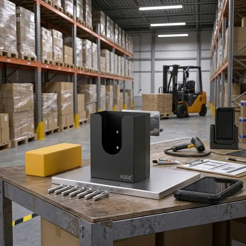 Ajustement et fonctionnalité pour support de scanner de chariot élévateur Unitech