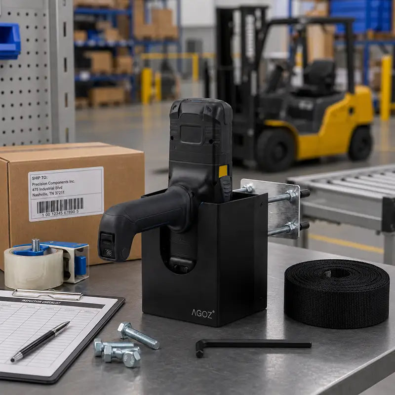 Ajustement et fonctionnalité pour le support de chariot élévateur Cognex DataMan 8700