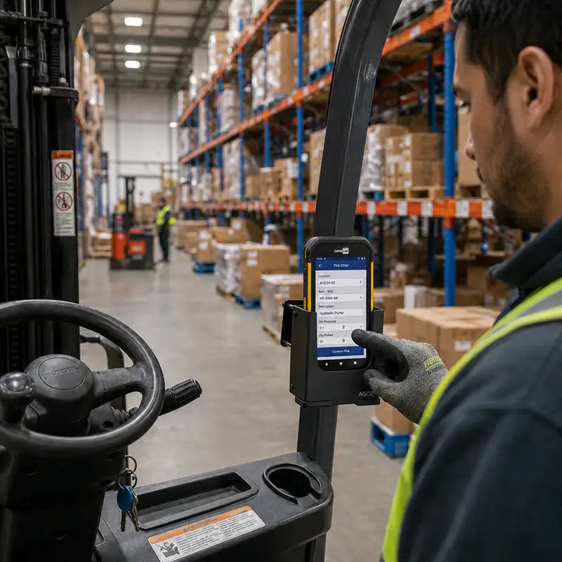 Garder les scanners CipherLab accessibles pendant le déplacement des matériaux