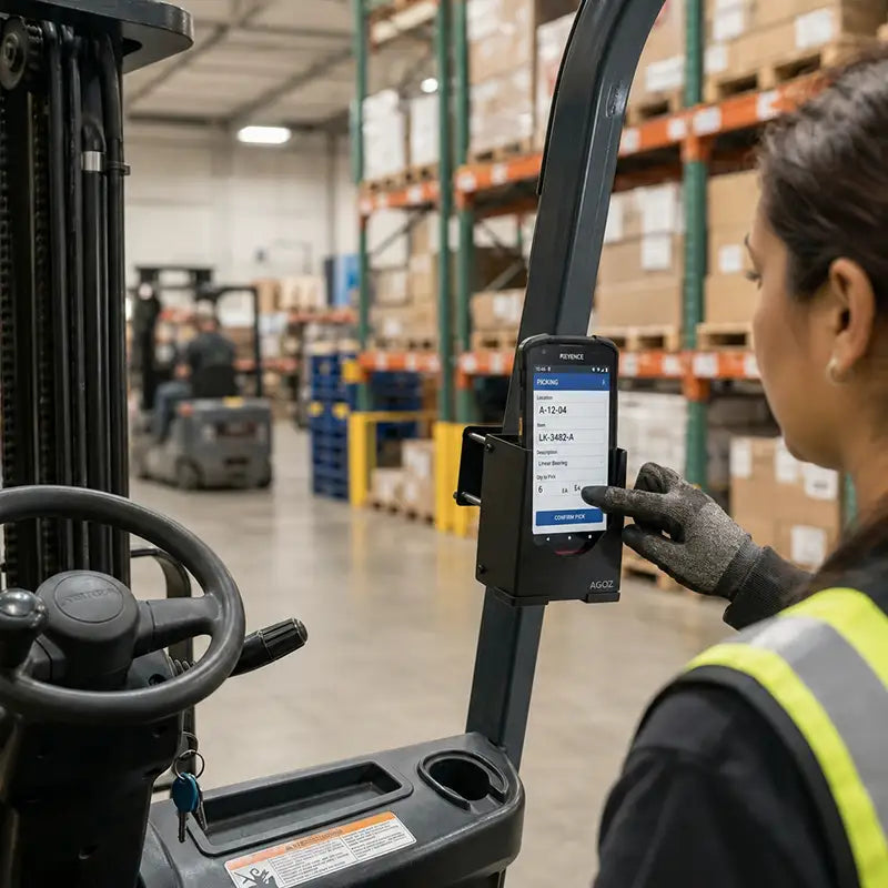 Prise en charge de l'accès au scanner Keyence lors des déplacements en production et en entrepôt