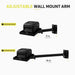 AgozTech adjustable wall mount arm for Honeywell printer shelf shown retracted and extended
