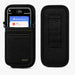 AgozTech black waist belt holster for Newland POS terminals shown with front pocket and rear belt loop panel.