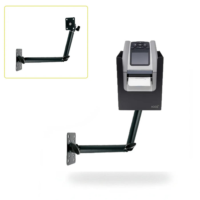 Adjustable Arm Mount with Printer Holder Bracket for Zebra ZQ310