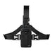 Chest harness pouch for Baofeng two-way radio with front-facing radio holder and adjustable black straps