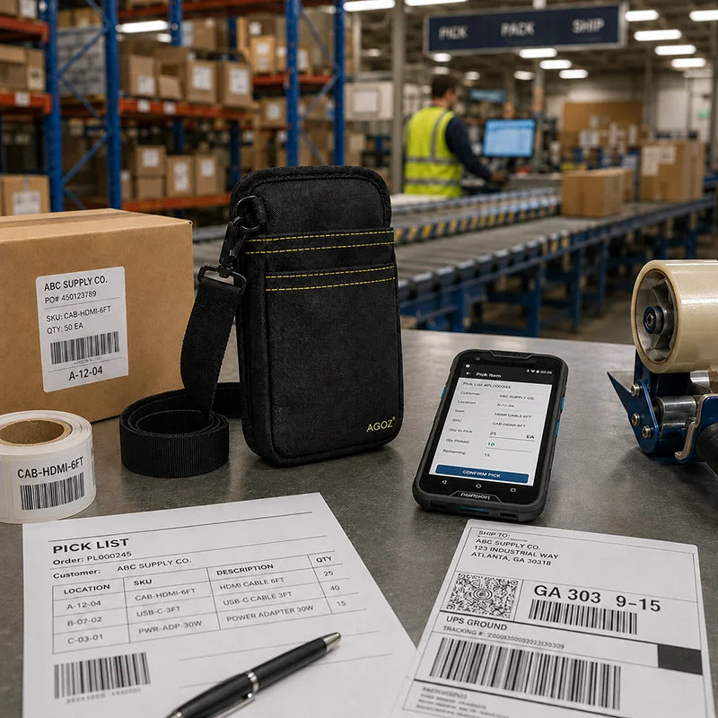 Ajustement et fonctionnalité pour l'étui de scanner en bandoulière Newland
