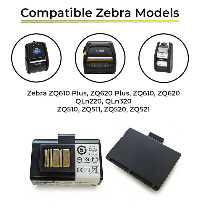Reliable Replacement Battery for Zebra ZQ520 Mobile Printer