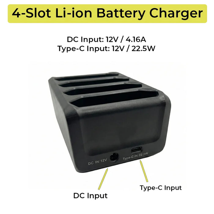 4-Slot Zebra TC77 Battery Charger Cradle