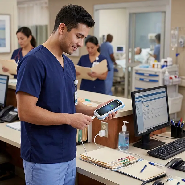 Stations de recharge pour environnements de travail fixes