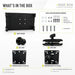 AgozTech forklift tablet mount holder kit with bracket plates, ball joint, arm clamp, and mounting hardware