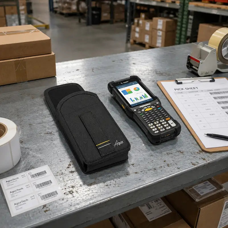Ajustement et fonctionnalité pour étui de transport pour scanner Zebra