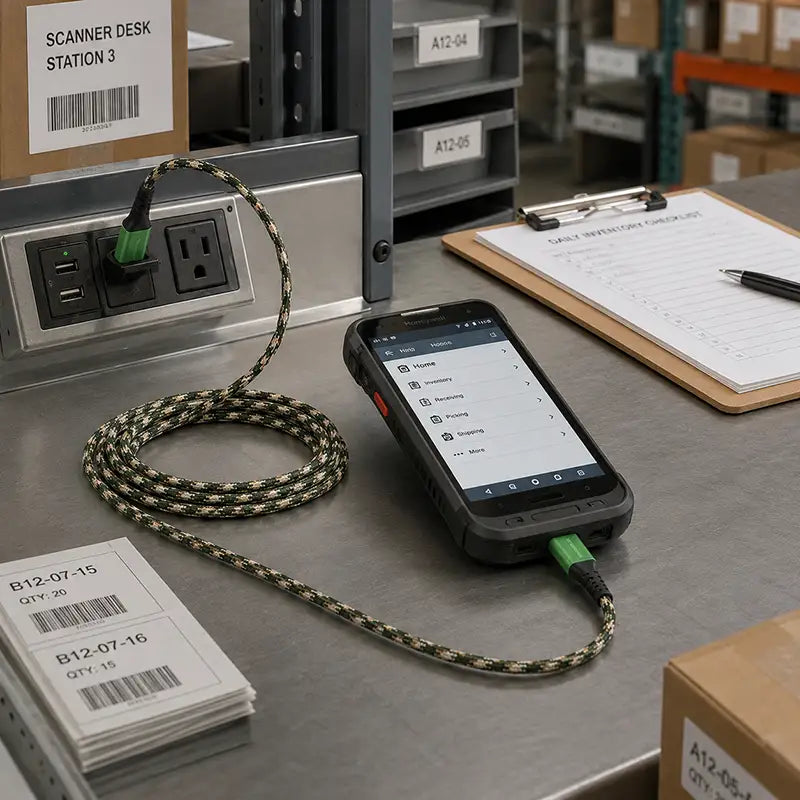 Ajustement et Fonction pour Câble de Chargement du Scanner Honeywell