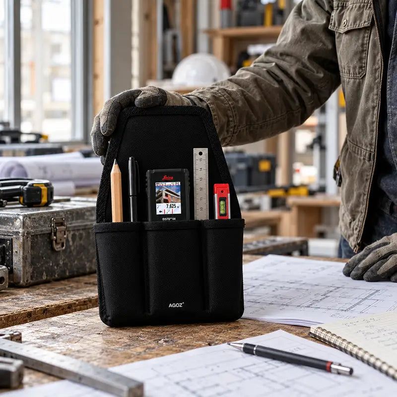 Ajustement et fonctionnalité de la pochette utilitaire Leica pour le transport de votre équipement