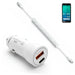 38W Fast Car Charger & USB-C Coiled Cable for Newland Scanners