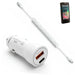 38W Fast Car Charger & USB-C Coiled Cable for Opticon Mobile Scanners