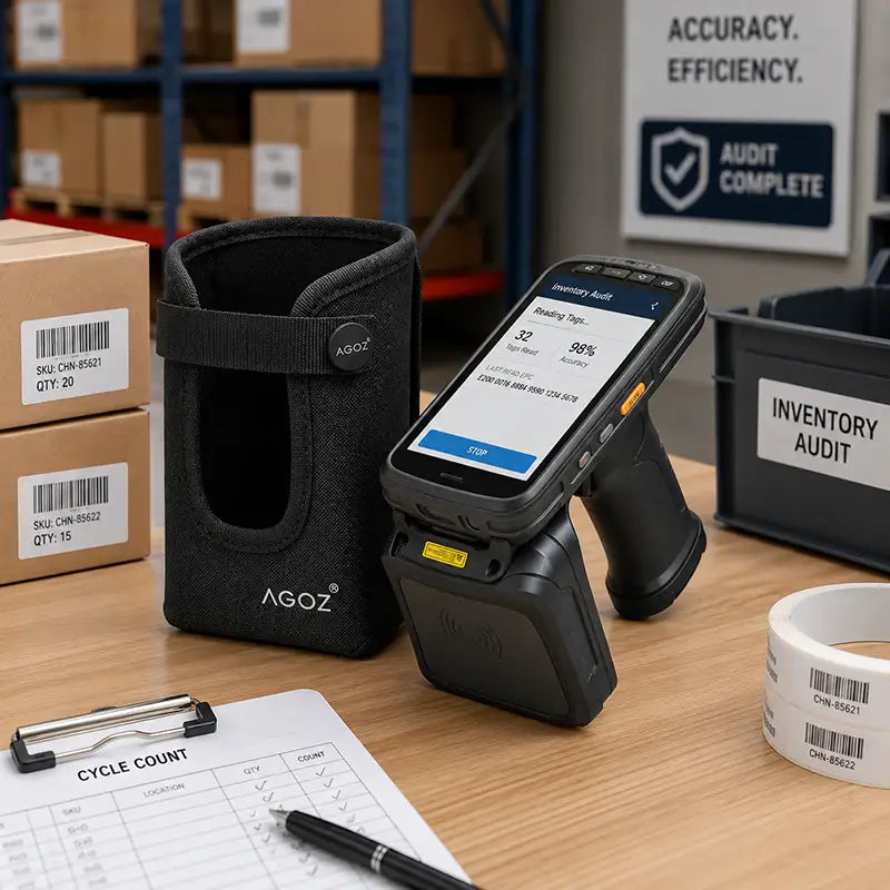 Ajustement et fonctionnalité pour l'étui de transport du lecteur RFID Chainway