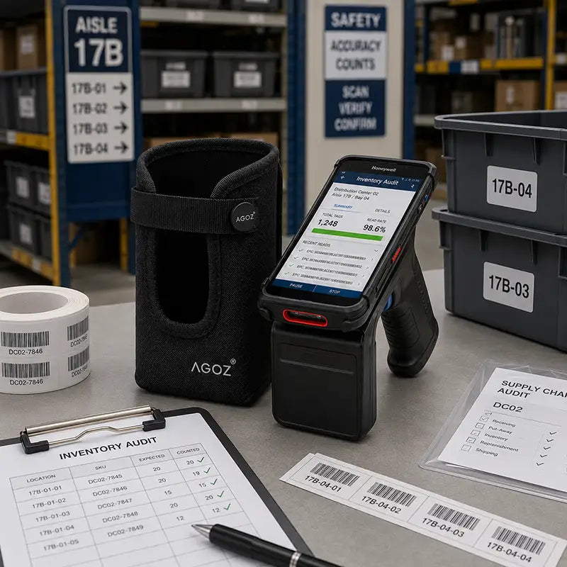 Ajustement et fonctionnalité pour l'étui de transport du lecteur RFID Honeywell