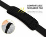 Black Rhino shoulder pad with text on a white background