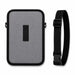 Gray Rhino tablet pouch with a black strap on a white background