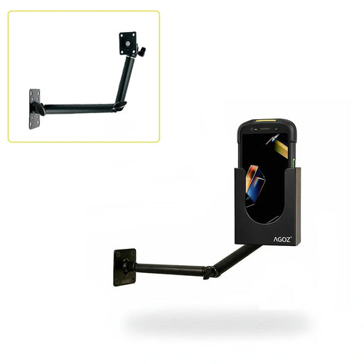 Rugged Swing Arm Adjustable Mount with Scanner Holder for Zebra TC501