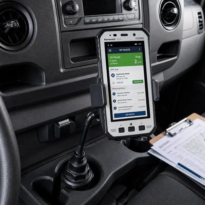 Ajustement et fonctionnalité pour support de véhicule avec porte-gobelet Panasonic