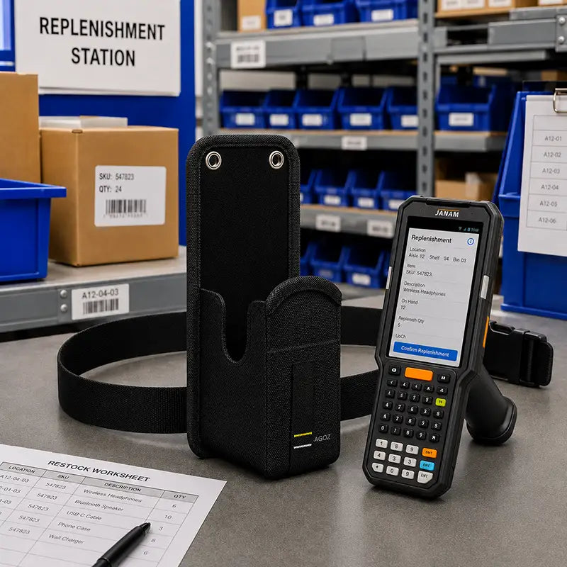 Ajustement et fonctionnalité pour l'étui scanner de ceinture Janam