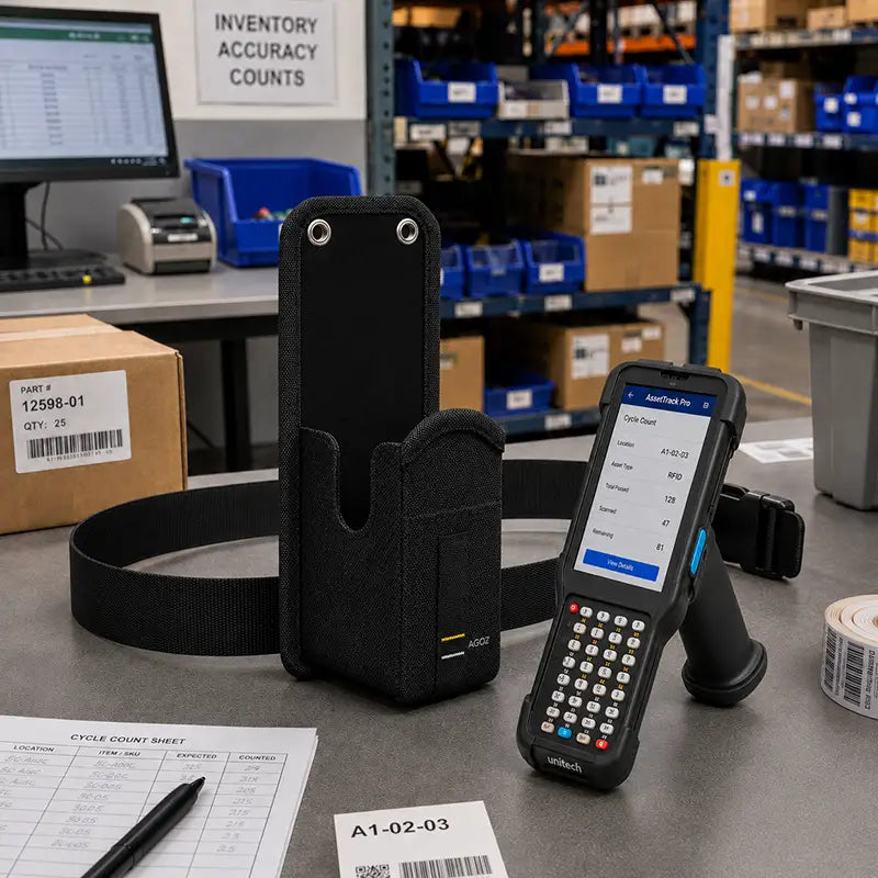 Ajustement et fonctionnalité pour l'étui ceinture RFID Unitech