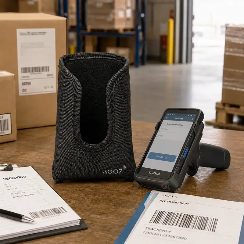 Ajustement et fonctionnalité pour l'étui scanner à poignée déclencheur Bluebird