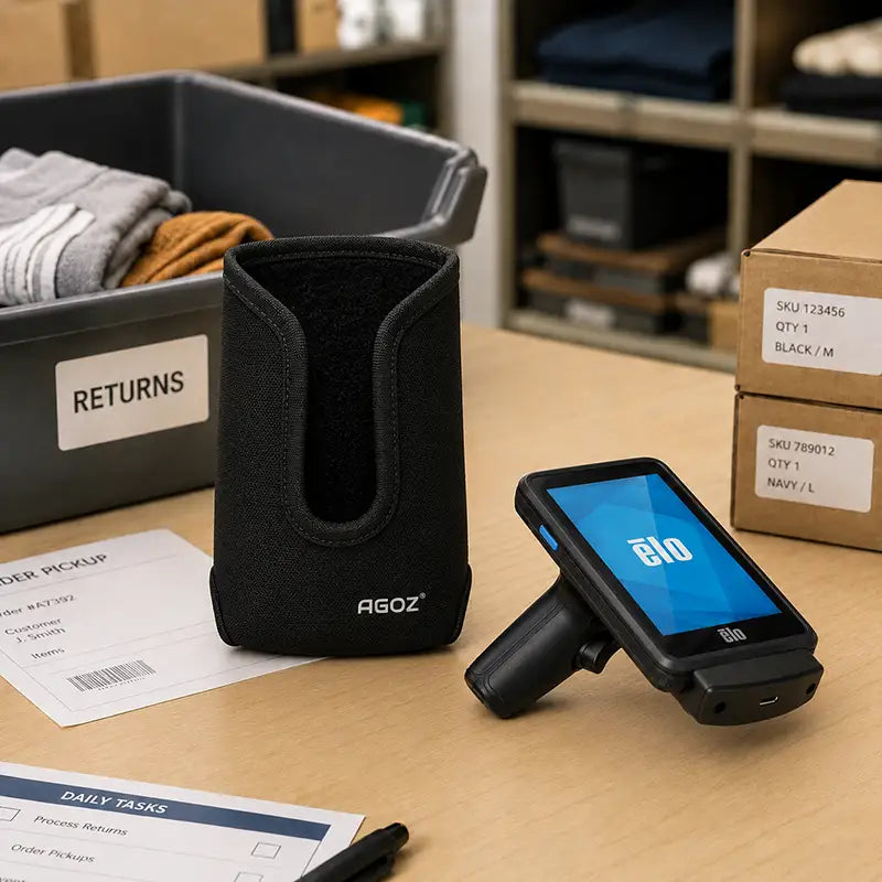 Ajustement et fonctionnalité pour l'étui scanner à gâchette Elo