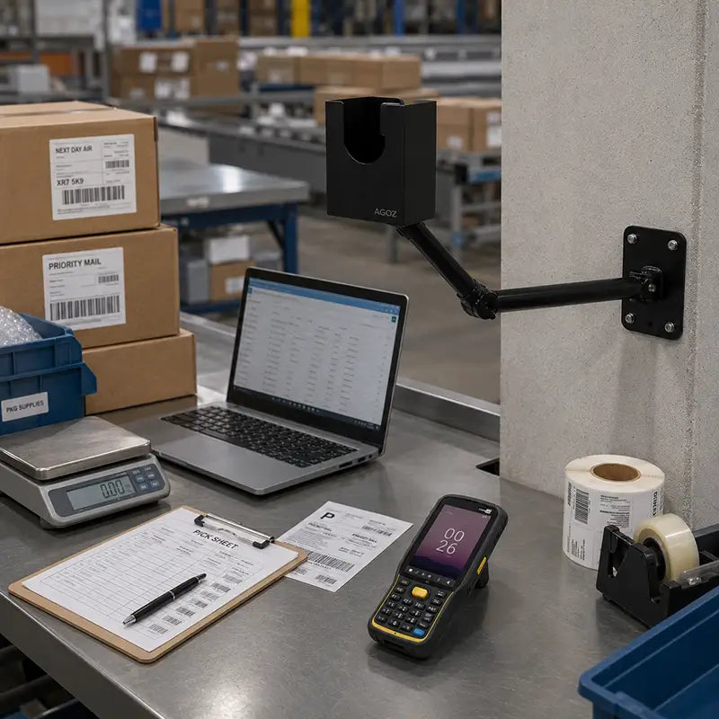 Ajustement et Fonction pour Support de Scanner à Bras Oscillant CipherLab