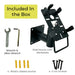 AgozTech wall mount POS stand kit with wall mount, backplate, wrench, Allen wrench, plastic anchors, and mounting screws