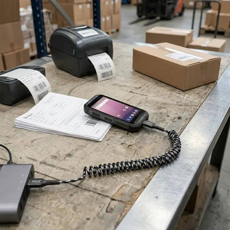 Ajustement et Fonction pour Câble de Charge en Spirale Zebra