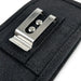 Close-up of AgozTech holster back with stainless steel belt clip for Zebra TC52 & TC52x case