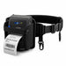 Citizen mobile printer secured in an Agoz utility waist belt holster with printed barcode label