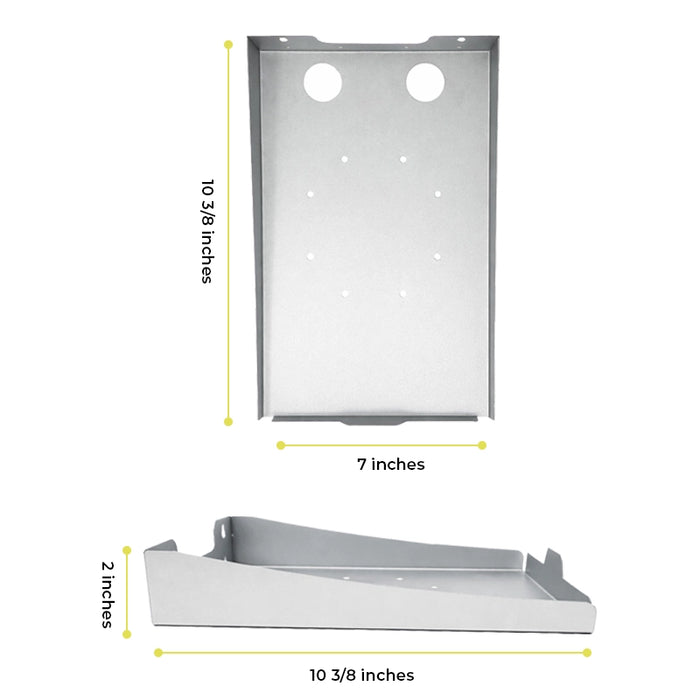 Stainless Steel Epson TM-U220D Receipt Printer Shelf - Wall Mounted