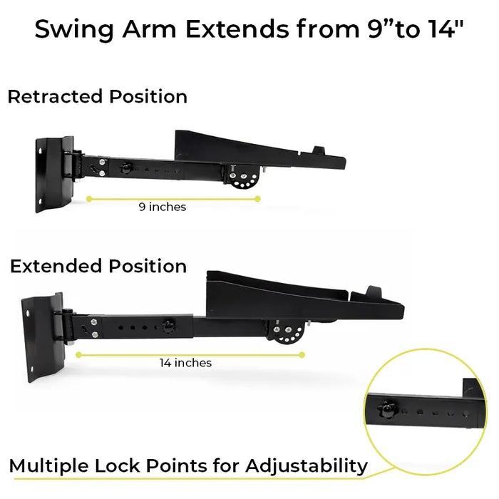 Zebra GK420T Industrial Wall Mounted Printer Shelf with Swing Arm