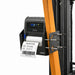 Agoz metal forklift holder with Citizen mobile printer mounted to a forklift pillar for warehouse label printing