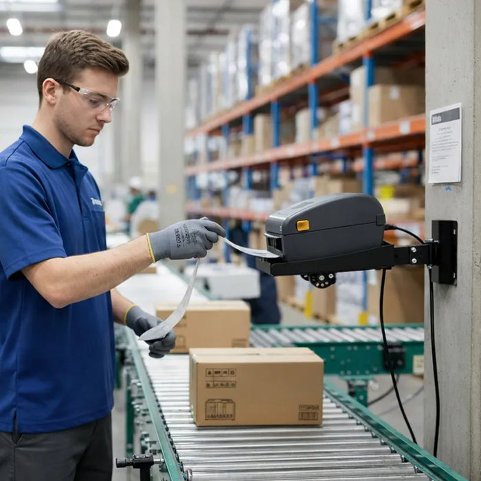 Heavy Duty Stainless Steel Zebra LP 3642 Printer Shelf for Warehouses