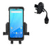 Unitech mobile scanner shown with an AgozTech cup holder vehicle cradle mount attachment.
