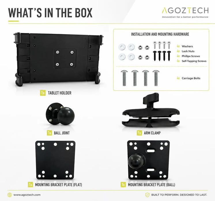 AGOZ Rugged Tablet Mount Holder for Forklifts